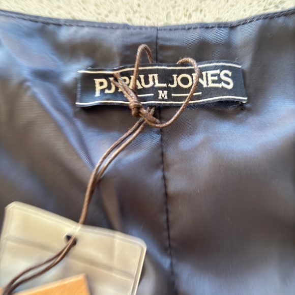 Paul Jones Wool Blend Navy Tweed Herringbone Waistcoat Vest Mens Medium Classic - Picture 12 of 13